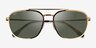 Ray-Ban RB3708 Gold MetalSunglass Frames from EyeBuyDirect, Closed View
