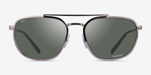 Ray-Ban RB3708 Gunmetal MetalSunglass Frames from EyeBuyDirect, Front View