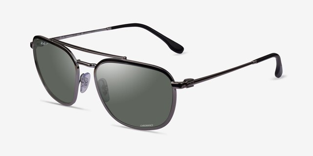 Ray-Ban RB3708 Gunmetal MetalSunglass Frames from EyeBuyDirect, Angle View