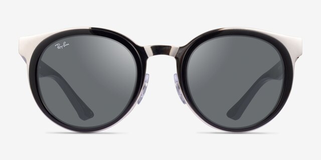 Ray-Ban RB3710 Bonnie Black Silver MetalSunglass Frames from EyeBuyDirect, Front View