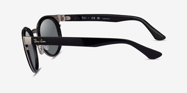 Ray-Ban RB3710 Bonnie Black Silver MetalSunglass Frames from EyeBuyDirect, Side View