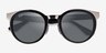 Ray-Ban RB3710 Bonnie Black Silver MetalSunglass Frames from EyeBuyDirect, Closed View