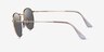 Ray-Ban RB3447 Round Light Gold MetalSunglass Frames from EyeBuyDirect, Side View