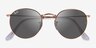Ray-Ban RB3447 Round Rose Gold MetalSunglass Frames from EyeBuyDirect, Closed View