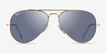 Ray-Ban RB3025 Aviator Pale Gold MetalSunglass Frames from EyeBuyDirect, Front View