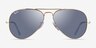 Ray-Ban RB3025 Aviator Pale Gold MetalSunglass Frames from EyeBuyDirect, Front View