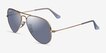 Ray-Ban RB3025 Aviator Pale Gold MetalSunglass Frames from EyeBuyDirect, Angle View