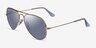 Ray-Ban RB3025 Aviator Pale Gold MetalSunglass Frames from EyeBuyDirect, Angle View