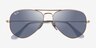 Ray-Ban RB3025 Aviator Pale Gold MetalSunglass Frames from EyeBuyDirect, Closed View