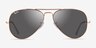 Ray-Ban RB3025 Aviator Rose Gold MetalSunglass Frames from EyeBuyDirect, Front View
