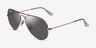 Ray-Ban RB3025 Aviator Rose Gold MetalSunglass Frames from EyeBuyDirect, Angle View