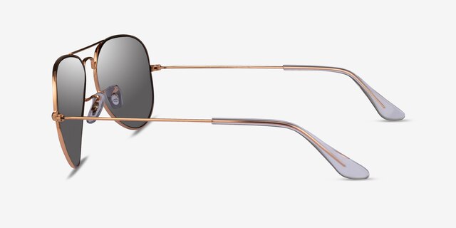 Ray-Ban RB3025 Aviator Rose Gold MetalSunglass Frames from EyeBuyDirect, Side View