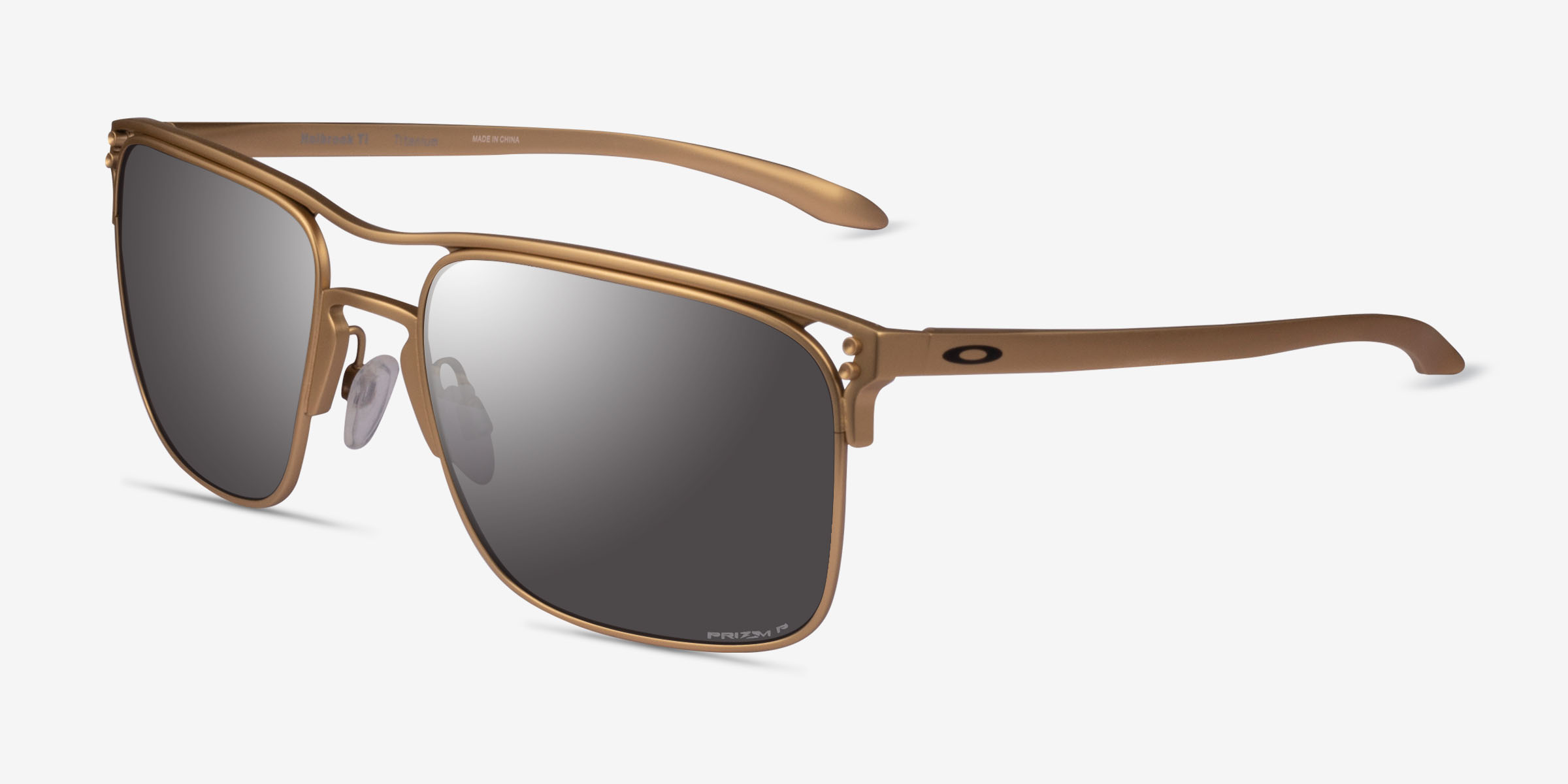 Oakley Holbrook Ti Square Satin Gold Frame Sunglasses For Men