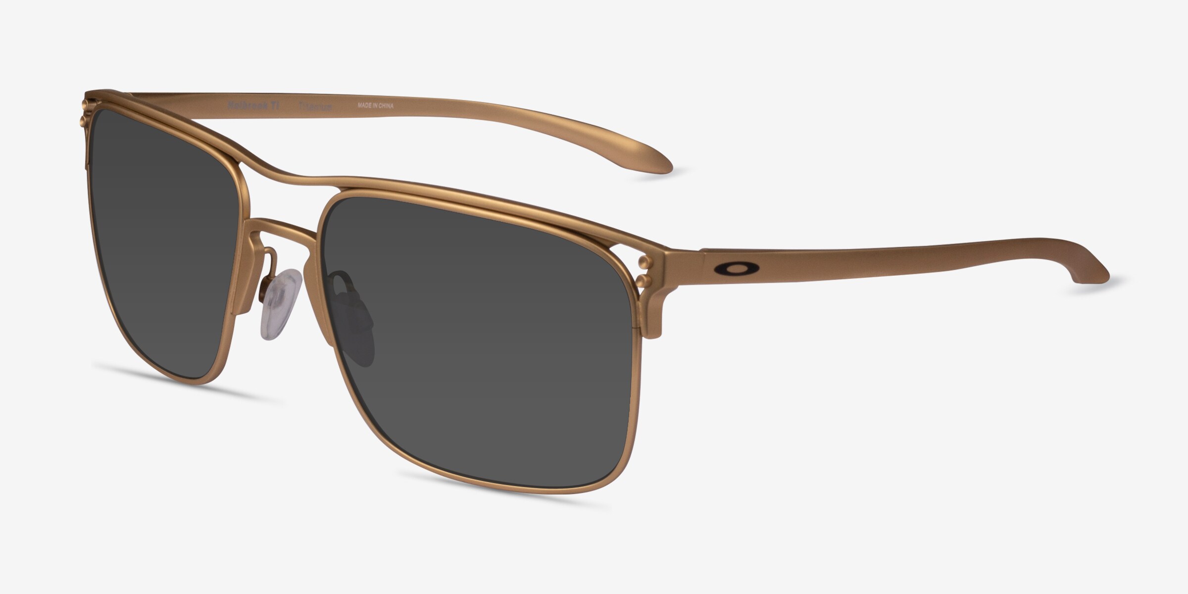 Oakley Holbrook Ti Square Satin Gold Frame Sunglasses For Men