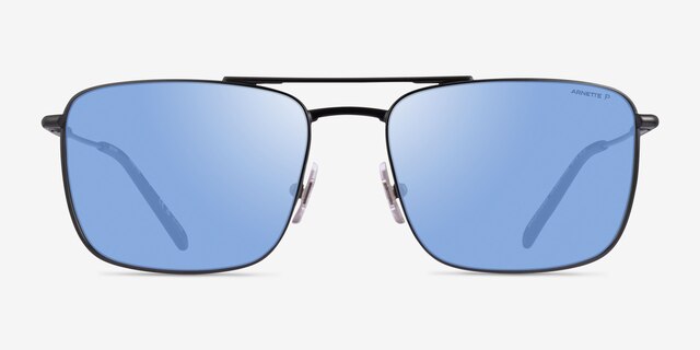 ARNETTE Boulevardier Matte Black MetalSunglass Frames from EyeBuyDirect, Front View