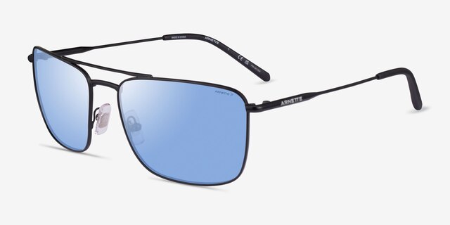 ARNETTE Boulevardier Matte Black MetalSunglass Frames from EyeBuyDirect, Angle View