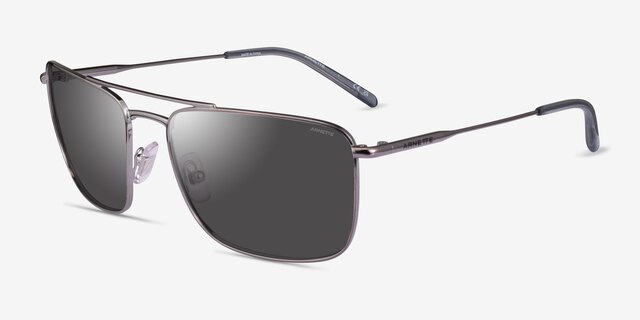 ARNETTE Boulevardier Gunmetal MetalSunglass Frames from EyeBuyDirect, Angle View