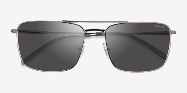 ARNETTE Boulevardier Gunmetal MetalSunglass Frames from EyeBuyDirect, Closed View