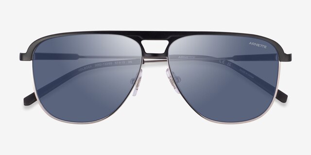 ARNETTE Holboxx Matte Black MetalSunglass Frames from EyeBuyDirect, Closed View