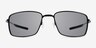Oakley Square Wire Polished Black MetalSunglass Frames from EyeBuyDirect, Front View