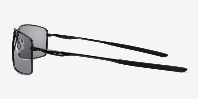 Oakley Square Wire Polished Black MetalSunglass Frames from EyeBuyDirect, Side View