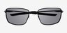 Oakley Square Wire Polished Black MetalSunglass Frames from EyeBuyDirect, Closed View