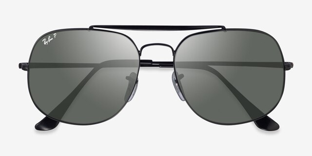 Ray-Ban RB3561 The General Black MetalSunglass Frames from EyeBuyDirect, Closed View