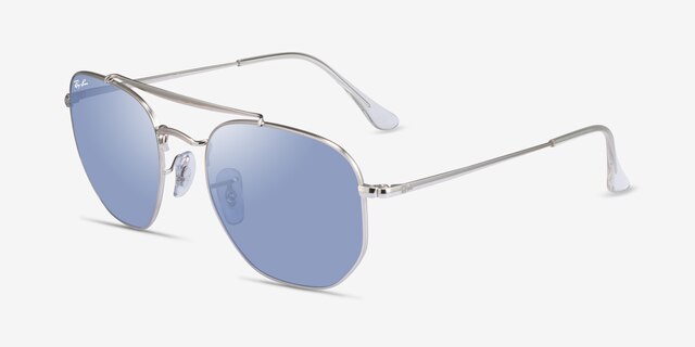 Ray-Ban RB3648 The Marshal Silver MetalSunglass Frames from EyeBuyDirect, Angle View