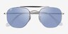 Ray-Ban RB3648 The Marshal Silver MetalSunglass Frames from EyeBuyDirect, Closed View