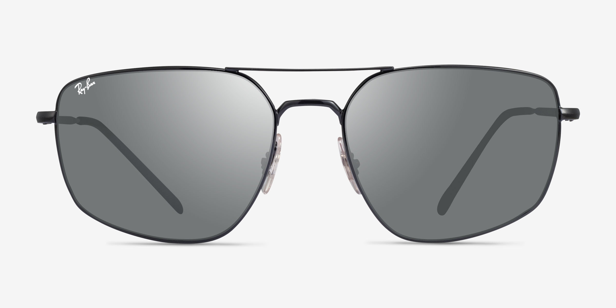 Ray-Ban RB3666 - Aviator Black Frame Prescription Sunglasses