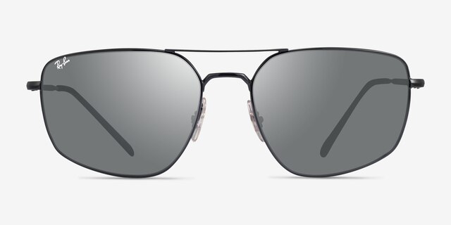 Ray-Ban RB3666 Black MetalSunglass Frames from EyeBuyDirect, Front View
