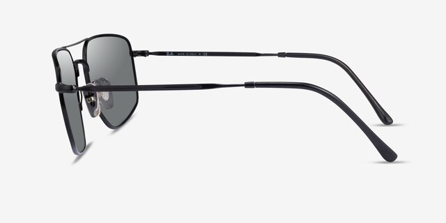 Ray-Ban RB3666 Black MetalSunglass Frames from EyeBuyDirect, Side View