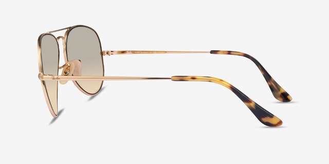 Ray-Ban RB3689 Arista Gold MetalSunglass Frames from EyeBuyDirect, Side View