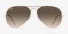 Ray-Ban RB3025 Aviator Shiny Gold MetalSunglass Frames from EyeBuyDirect, Front View