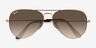 Ray-Ban RB3025 Aviator Shiny Gold MetalSunglass Frames from EyeBuyDirect, Closed View