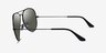 Ray-Ban RB3025 Aviator Shiny Black MetalSunglass Frames from EyeBuyDirect, Side View