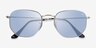 Ray-Ban RB3548 Shiny Silver MetalSunglass Frames from EyeBuyDirect, Closed View