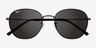 Ray-Ban RB3809 Black MetalSunglass Frames from EyeBuyDirect, Closed View