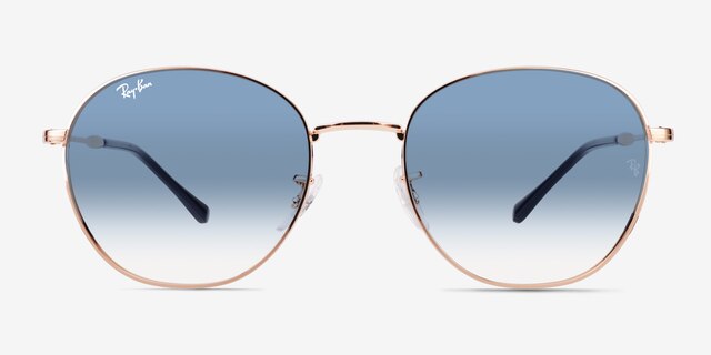 Ray-Ban RB3809 Rose Gold MetalSunglass Frames from EyeBuyDirect, Front View