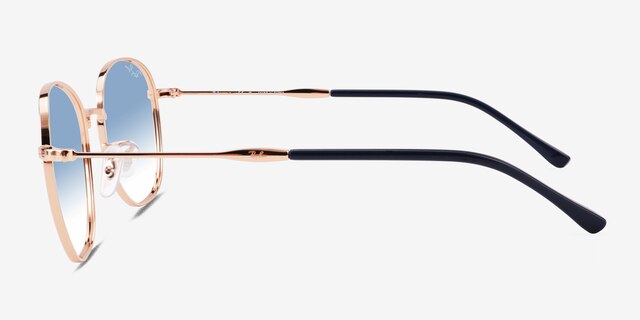 Ray-Ban RB3809 Rose Gold MetalSunglass Frames from EyeBuyDirect, Side View