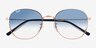 Ray-Ban RB3809 Rose Gold MetalSunglass Frames from EyeBuyDirect, Closed View