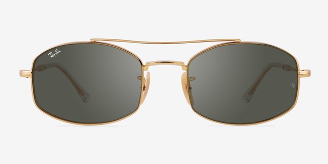 Ray-Ban RB3719 Shiny Gold MetalSunglass Frames from EyeBuyDirect, Front View