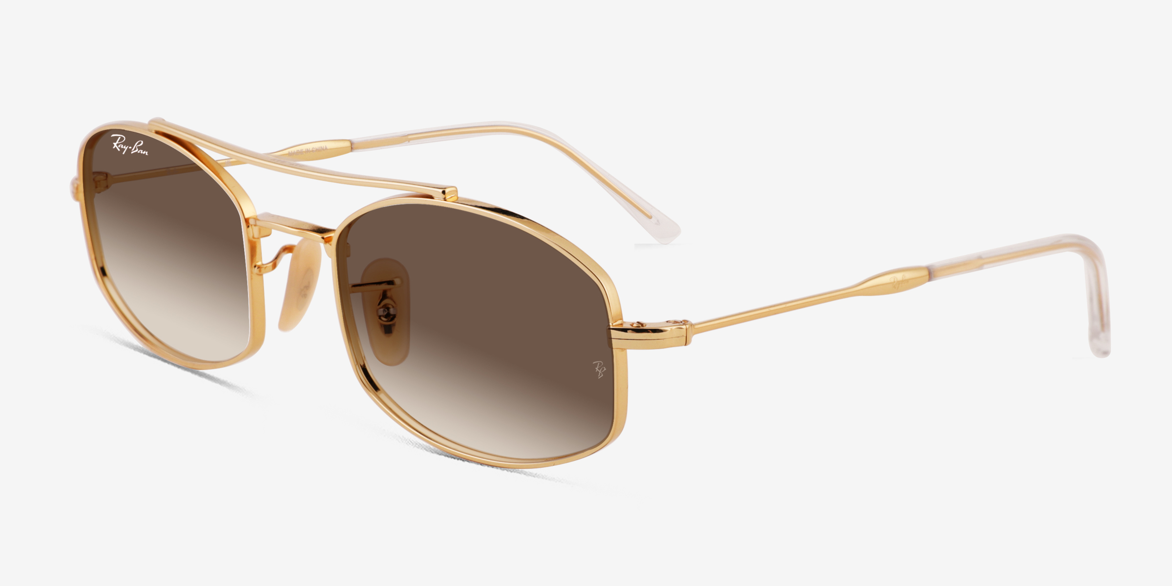 Ray Ban Rb3719 Aviator Gold Frame Prescription Sunglasses Eyebuydirect 6641