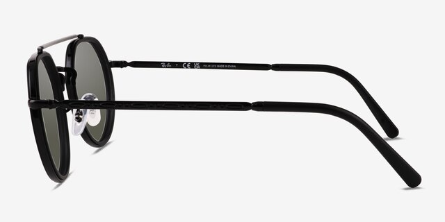 Ray-Ban RB3765 Black MetalSunglass Frames from EyeBuyDirect, Side View
