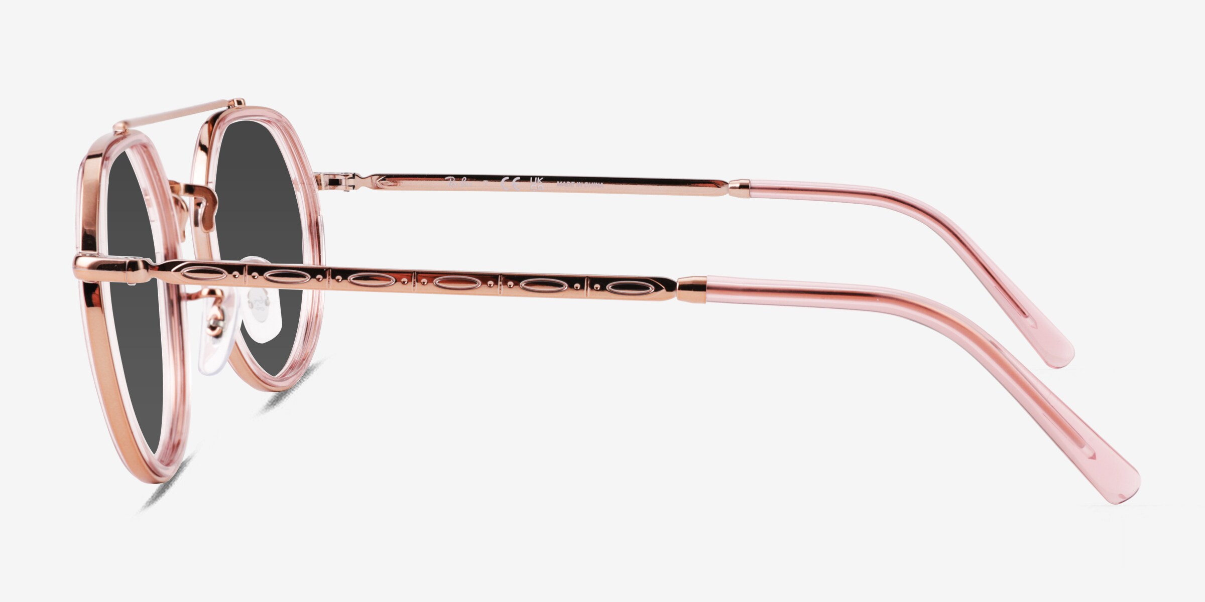 NWOT Womens Ray-Ban RB3765V Pink Round Sunglasses Ray-Ban RB3767 S (54 - 18) with Violet lenses and Silver  main image 3