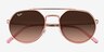 Ray-Ban RB3765 Copper Clear Pink MetalSunglass Frames from EyeBuyDirect, Closed View
