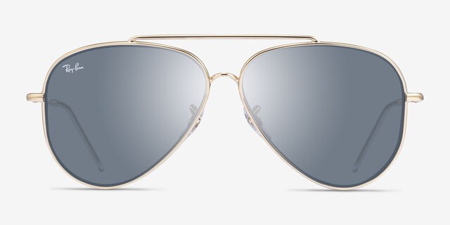 Ray-Ban RBR0101S Reverse Gold MetalSunglass Frames from EyeBuyDirect, Front View