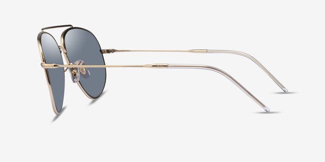 Ray-Ban RBR0101S Reverse Gold MetalSunglass Frames from EyeBuyDirect, Side View