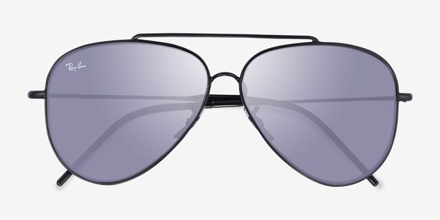 Ray-Ban RBR0101S Reverse Black MetalSunglass Frames from EyeBuyDirect, Closed View