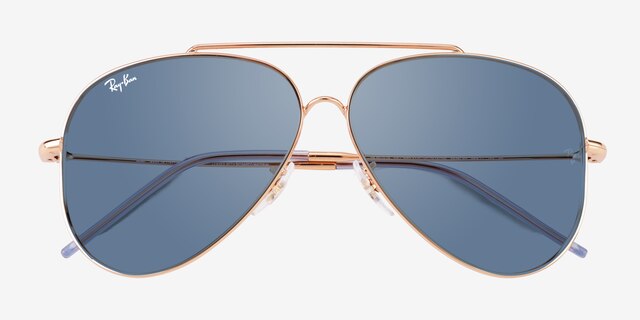 Ray-Ban RBR0101S Reverse Or rose MétalSoleil de Lunette de vue d'EyeBuyDirect, Vue Rapprochée